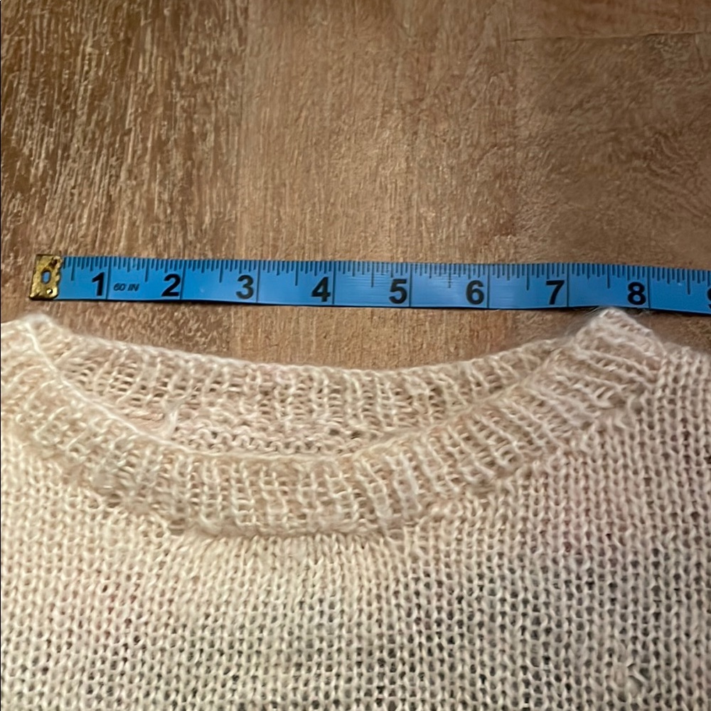 Vintage Handmade Knit Colorblock and Floral Crewneck Sweater - Picture 5 of 11